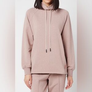 COPY - VARLEY Atlas Side Zip Sweatshirt In Ash Dusty Rose Size L -NO DRAWSTRING